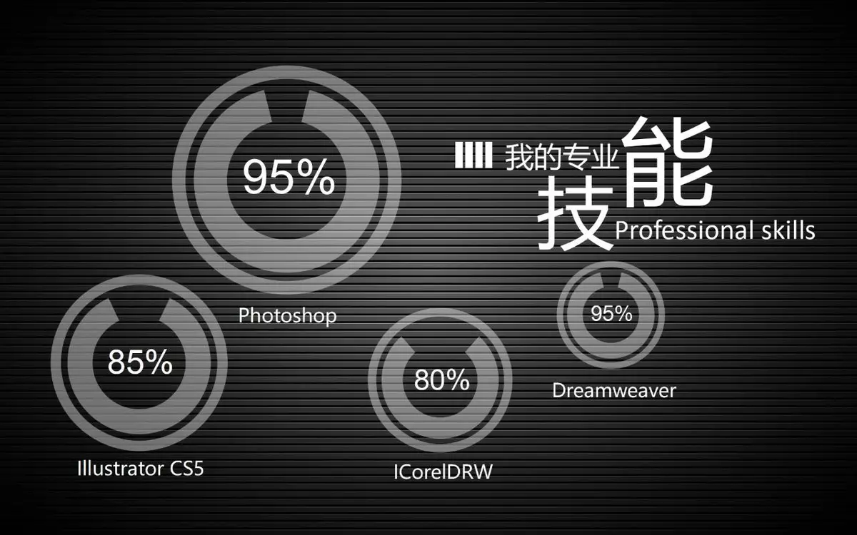 黑色简约个人简历PPT模板 - 第6页
