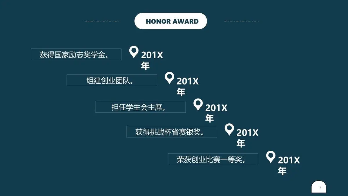 我的简历个人求职简历PPT模板 - 第7页