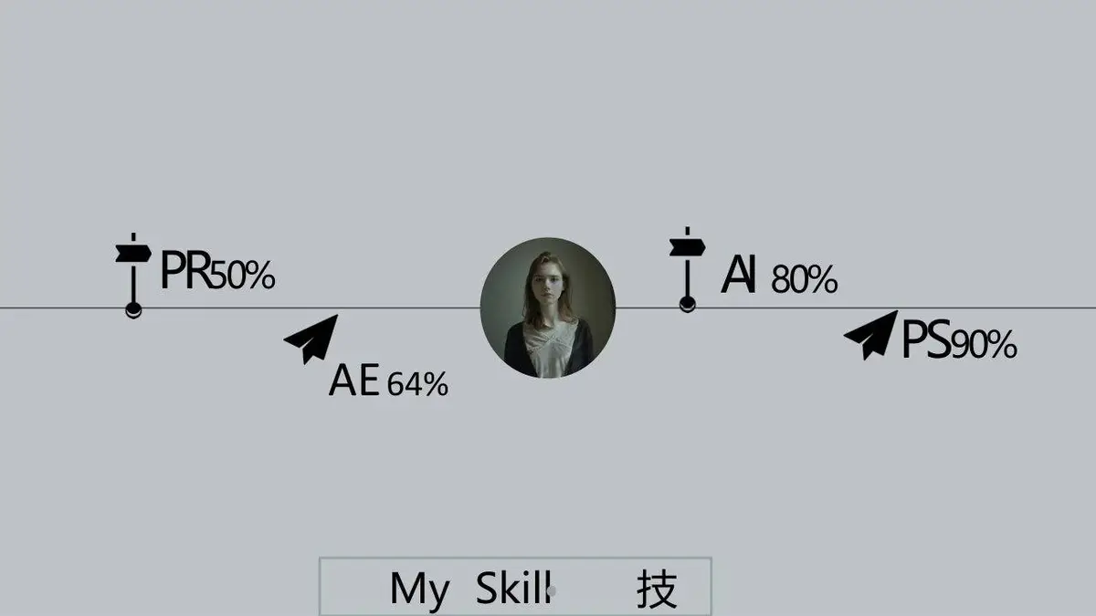 简约灰调个人简历PPT模板 - 第3页