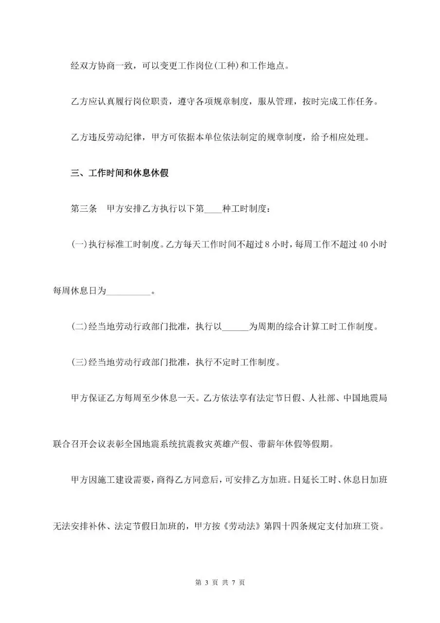 通用规范试用期劳动合同正式文档模板 - 第3页