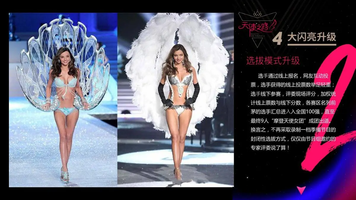 天使之路第二季维多利亚的秘密品牌大使选拔暨女团选拔计划营销活动PPT模板 - 第21页