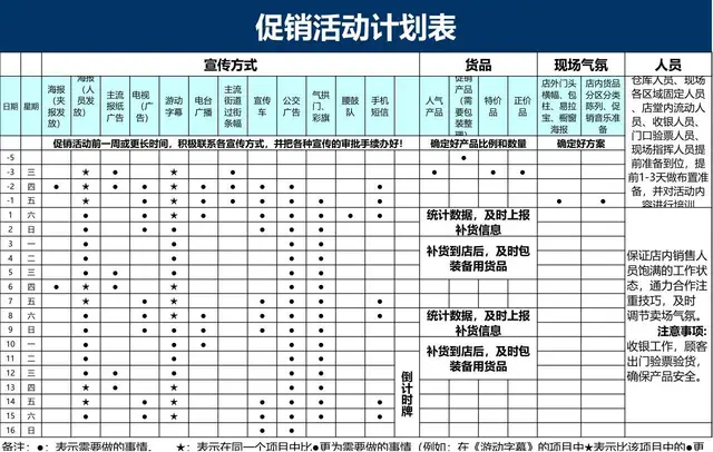 促销活动计划表Excel表格 活动筹备执行进度跟踪管理表 - 封面预览