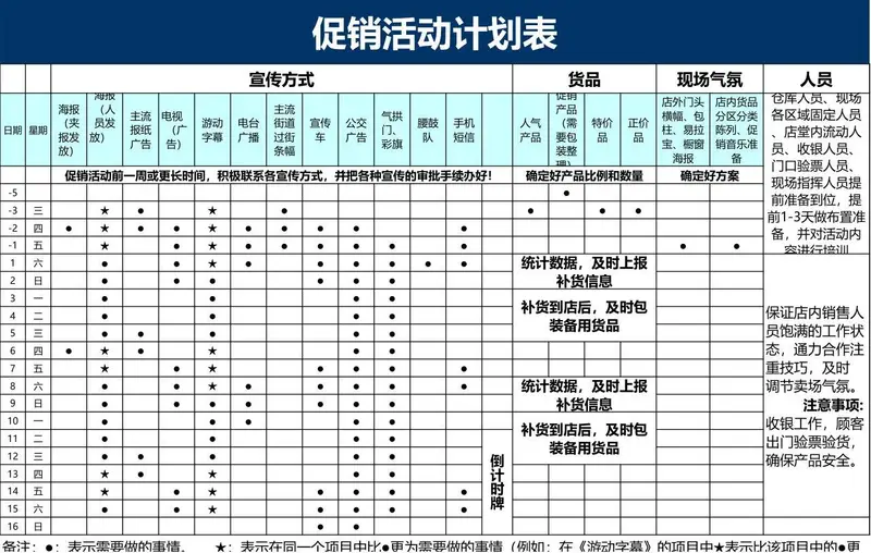 促销活动计划表Excel表格 活动筹备执行进度跟踪管理表 - 封面预览