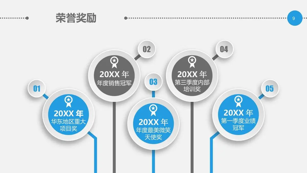 蓝色微立体风格求职竞聘个人简历PPT模板 适用于销售总监岗位竞聘展示 - 第9页