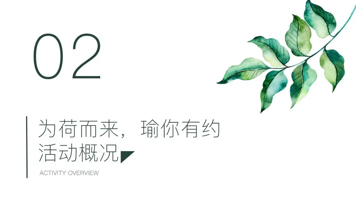 为荷而来瑜你有约瑜伽之旅旅游文化节活动策划PPT模板 - 第8页