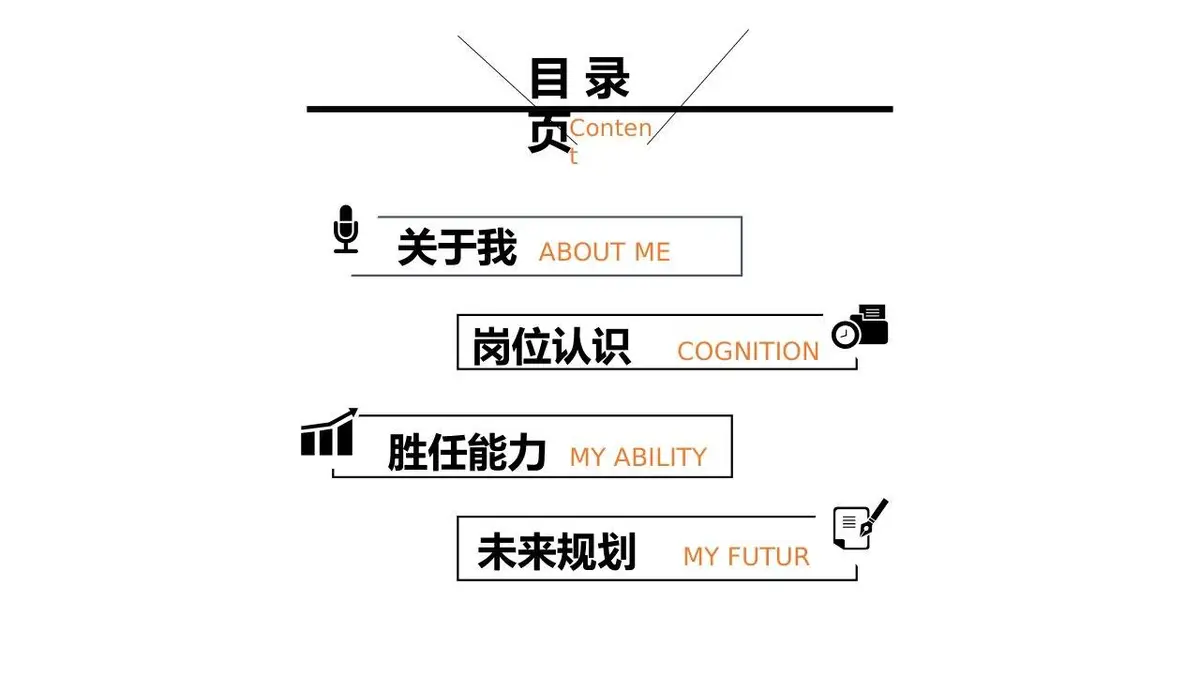简约个人简历求职竞聘PPT模板 - 第3页