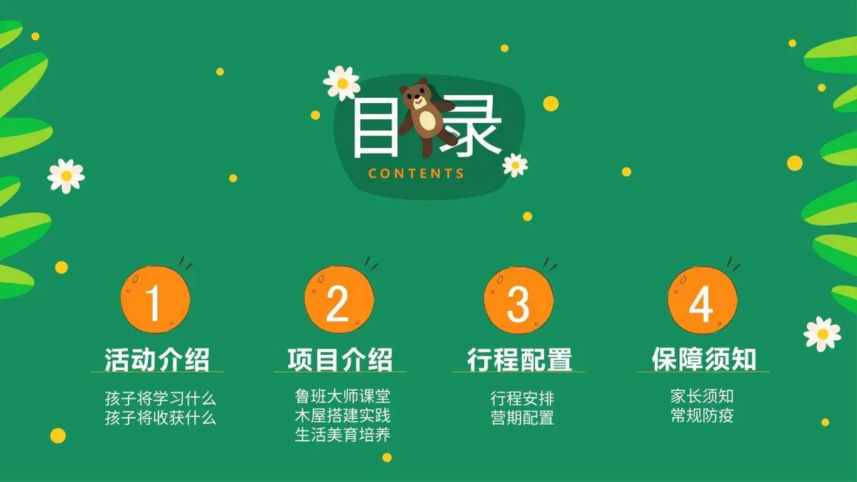 森林筑梦师木屋建造夏令营活动策划PPT模板 - 第7页
