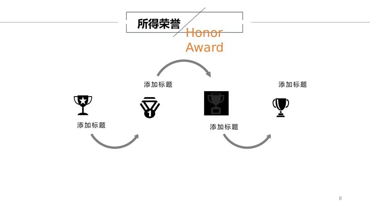 简约个人简历求职竞聘PPT模板 - 第8页