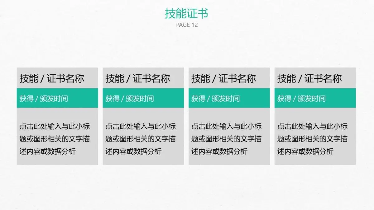 简约大气个人求职简历模板 - 第12页