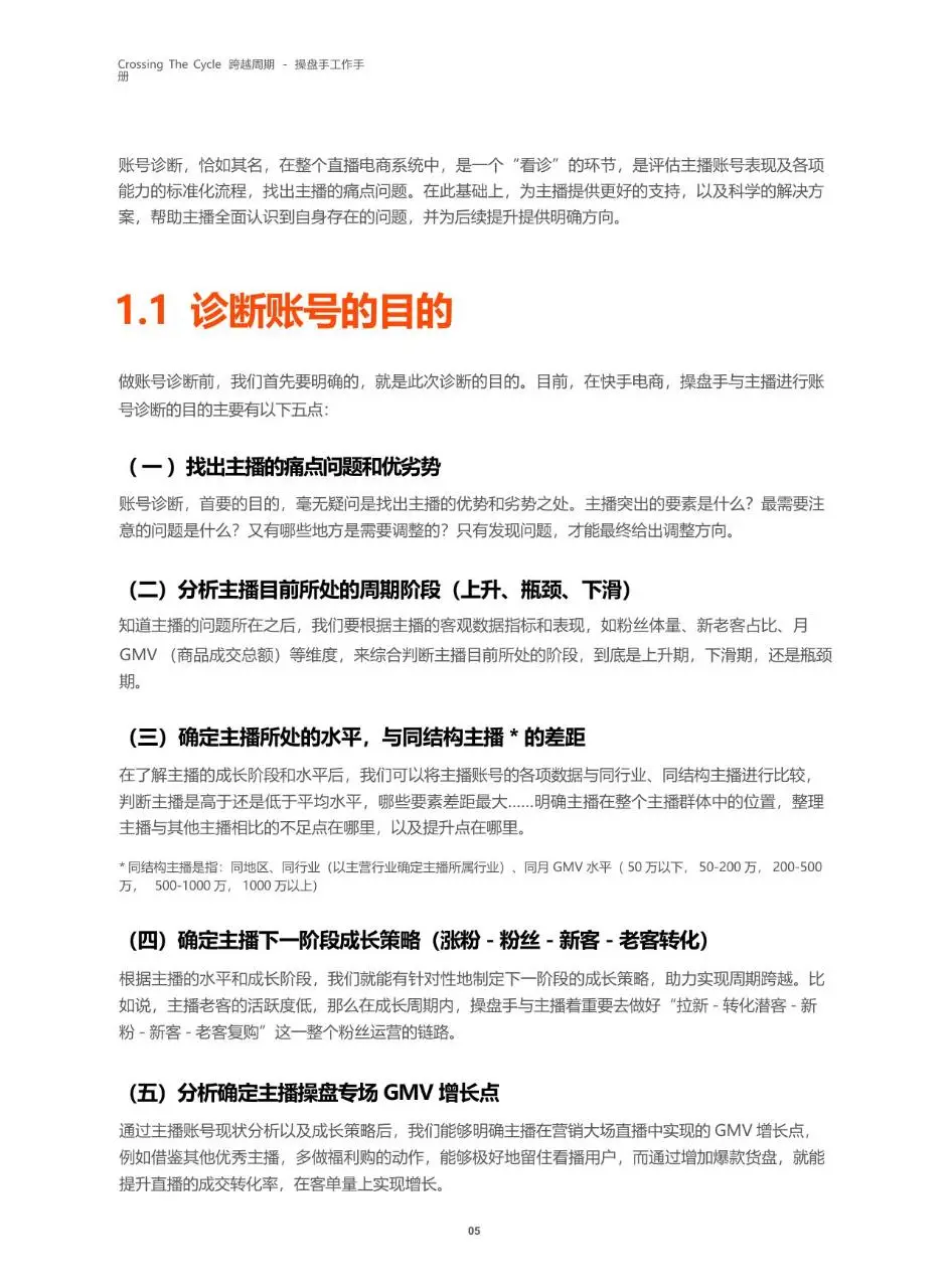 跨越周期操盘手工作手册快手电商服务商运营指导文档模板 - 第6页