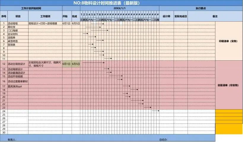 22张活动筹备执行实操Excel表格模板 活动全流程管理实用工具 - 第9页