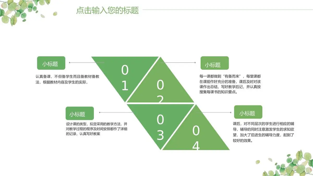 小清新自我介绍PPT模板 - 第13页