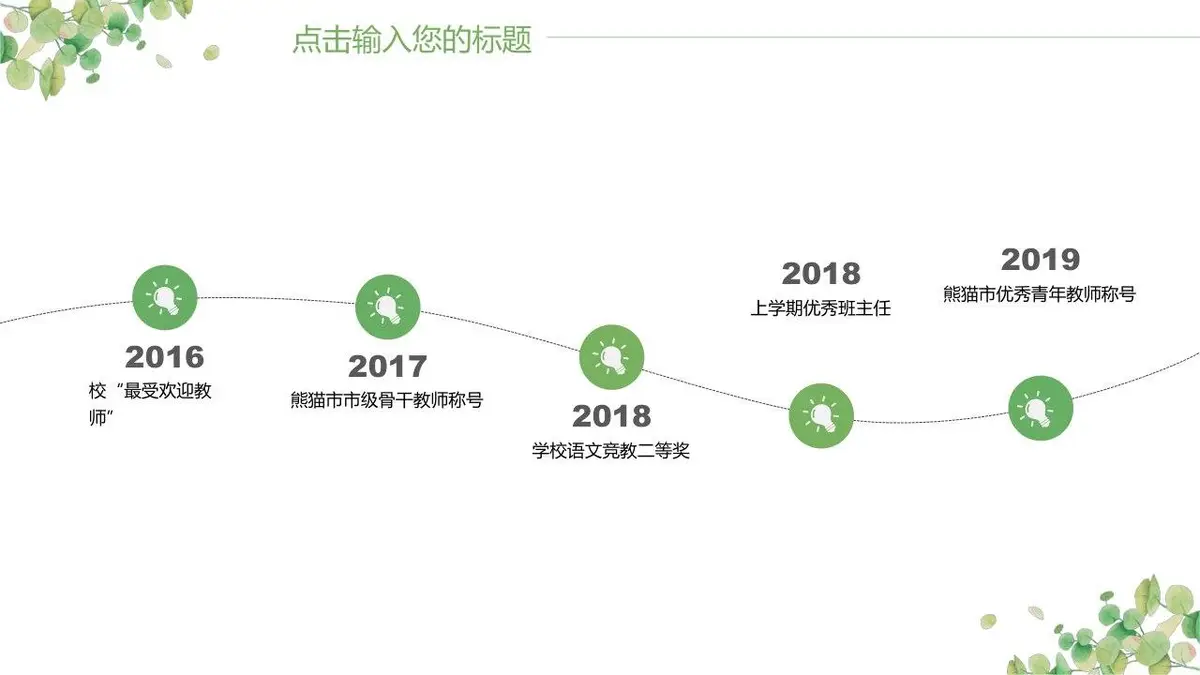 小清新自我介绍PPT模板 - 第6页