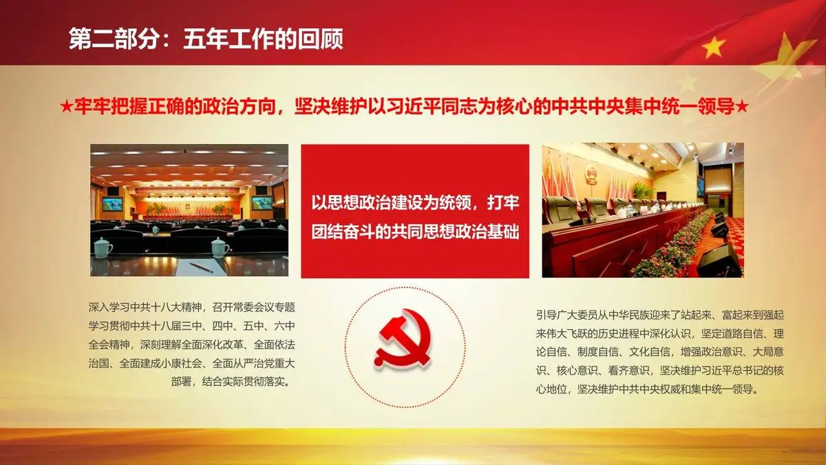 聚焦两会全国政协十三届一次会议精讲解读党建党政PPT模板 - 第14页