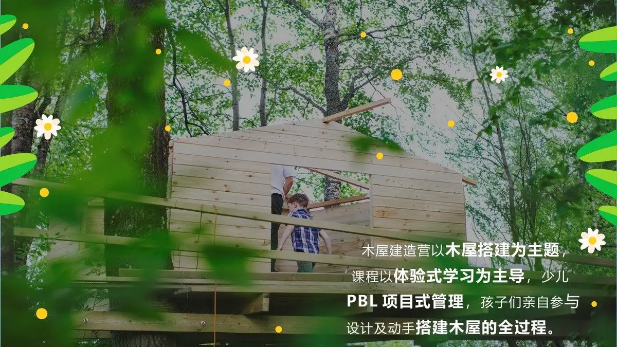 森林筑梦师木屋建造夏令营活动策划PPT模板 - 第5页