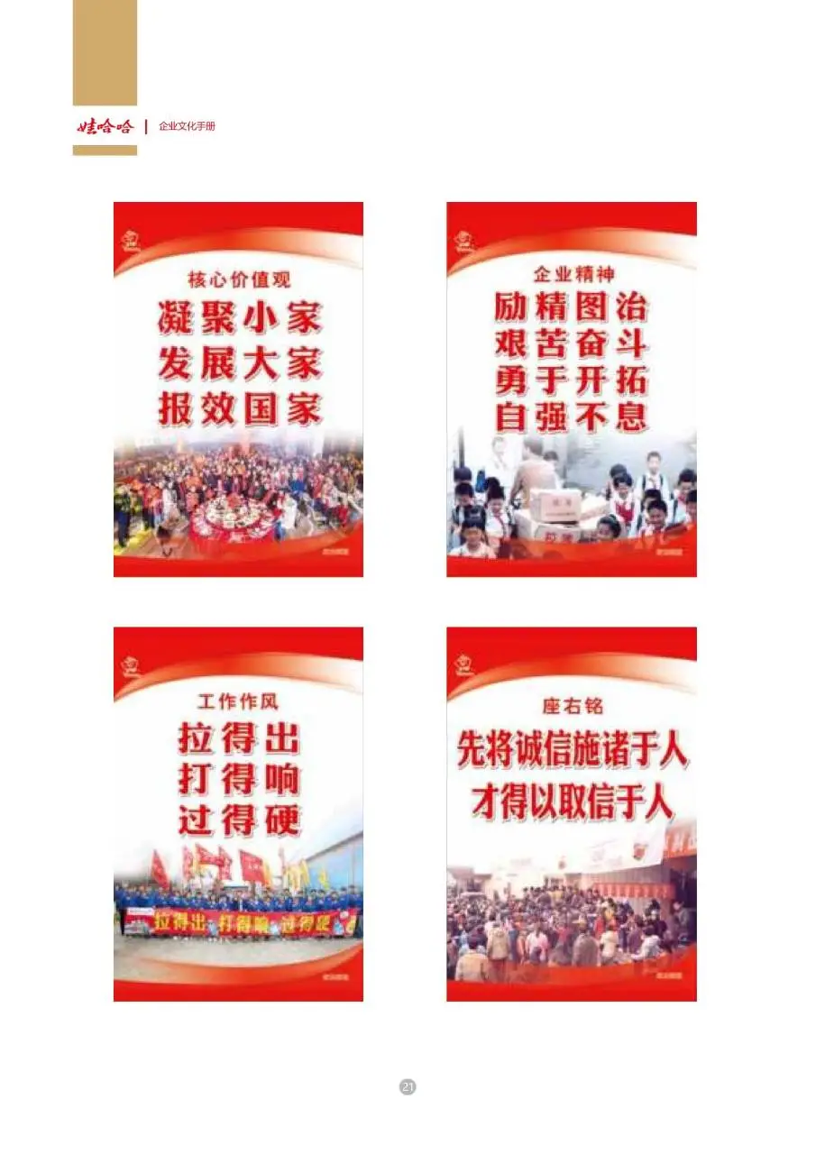娃哈哈集团企业文化手册企业员工内部文化宣传规范指引DOC模板 - 第23页