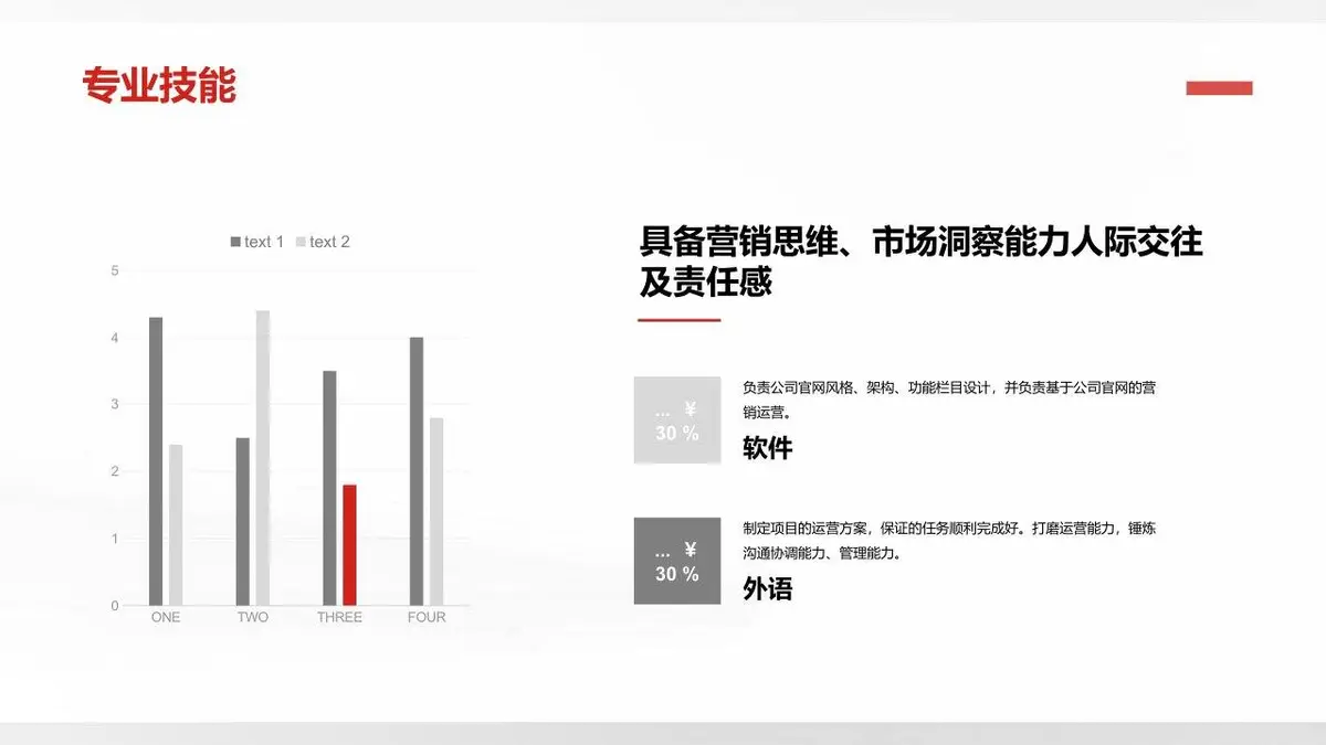 简约大气个人简历PPT模板 - 第4页