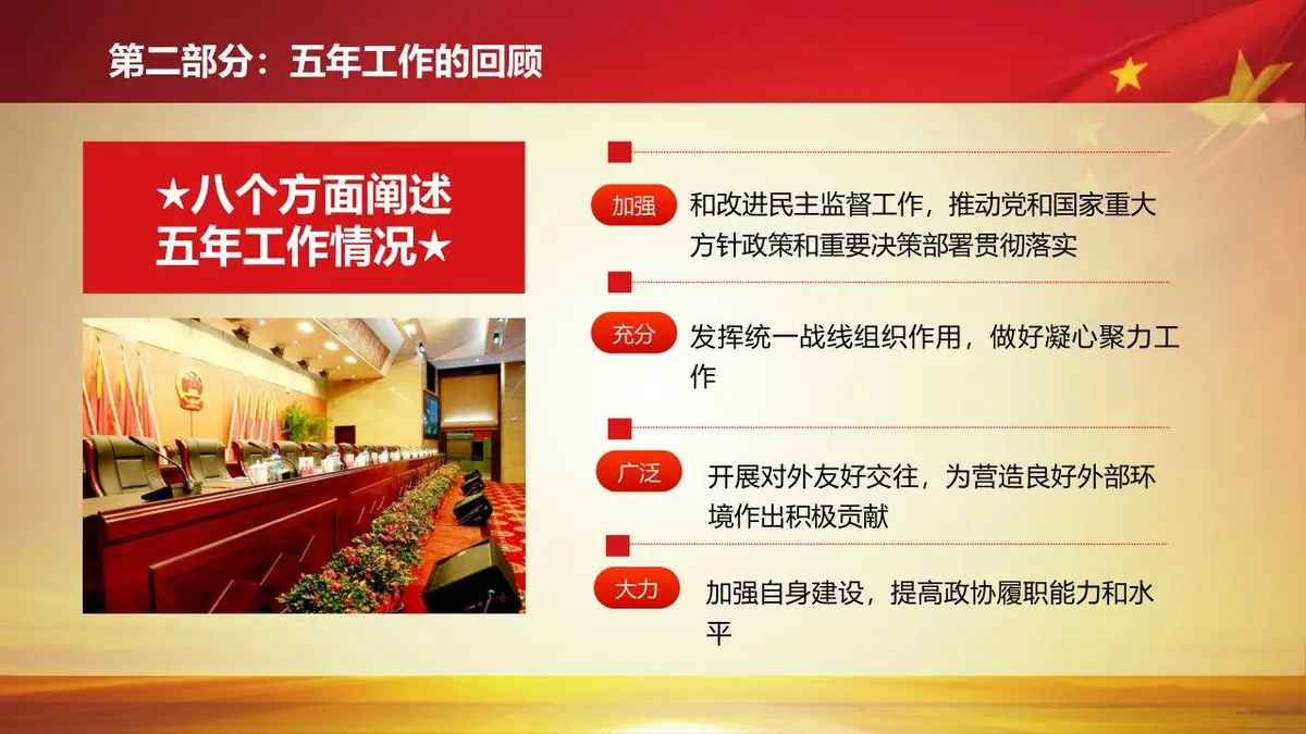 聚焦两会全国政协十三届一次会议精讲解读党建党政PPT模板 - 第13页