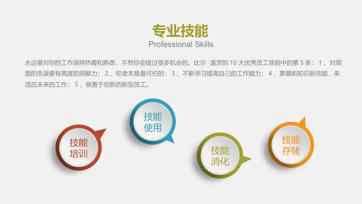 大气简约求职竞选简历PPT模板 - 第18页