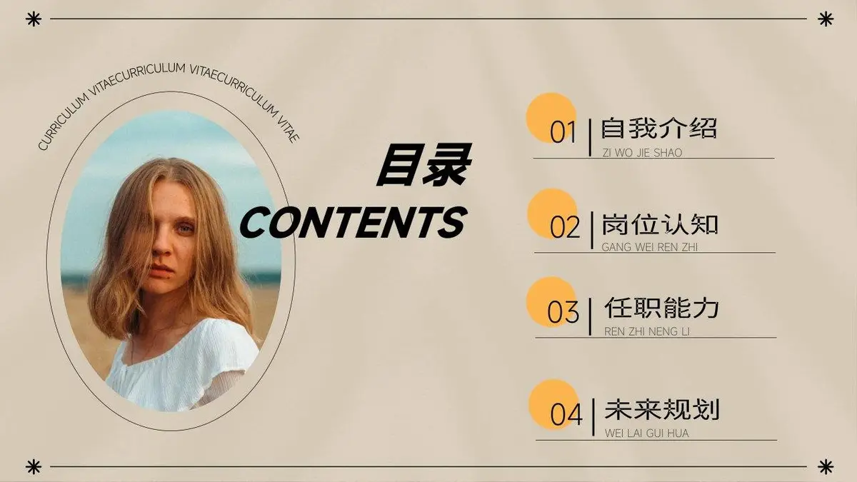 复古简约个人简历自我介绍求职竞聘通用PPT模板 - 第2页