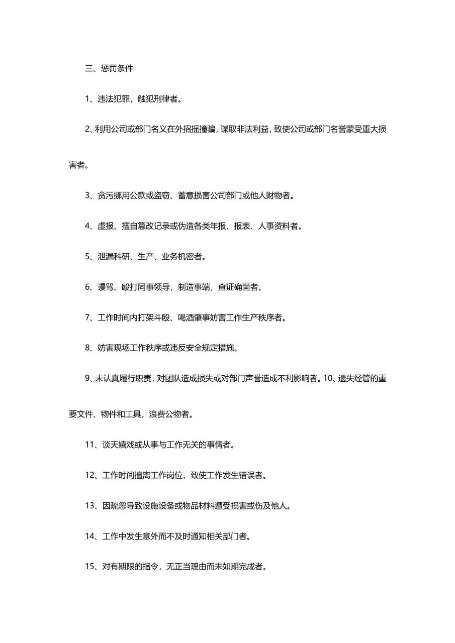 企业通用规章制度范本Word文档模板 适用于公司员工管理规范制定场景 - 第13页