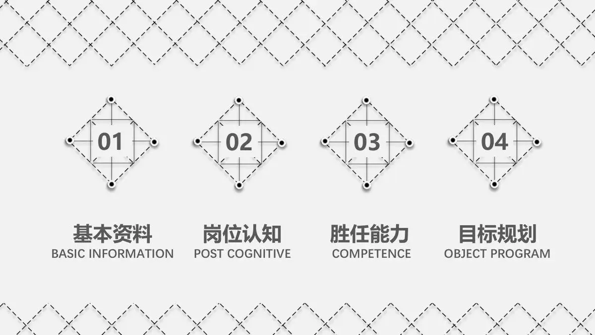 简约网格竞聘简历PPT模板 - 第2页