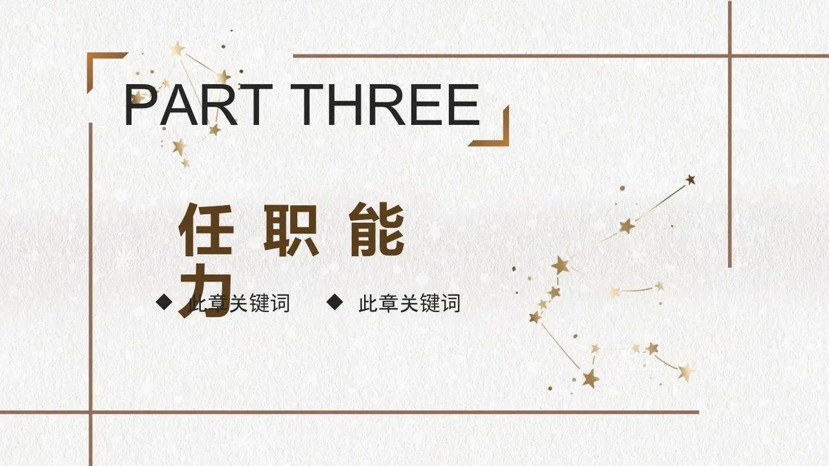 简约轻奢金星星星元素求职竞选简历PPT模板 - 第13页
