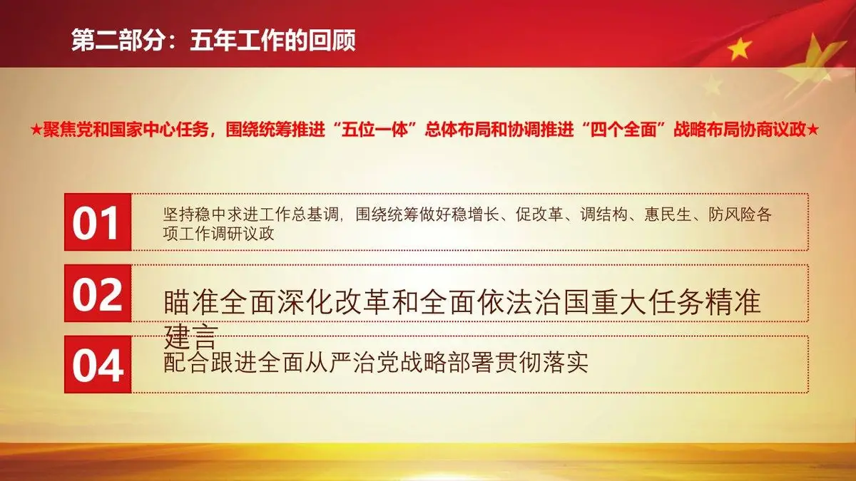聚焦两会全国政协十三届一次会议精讲解读党建党政PPT模板 - 第17页