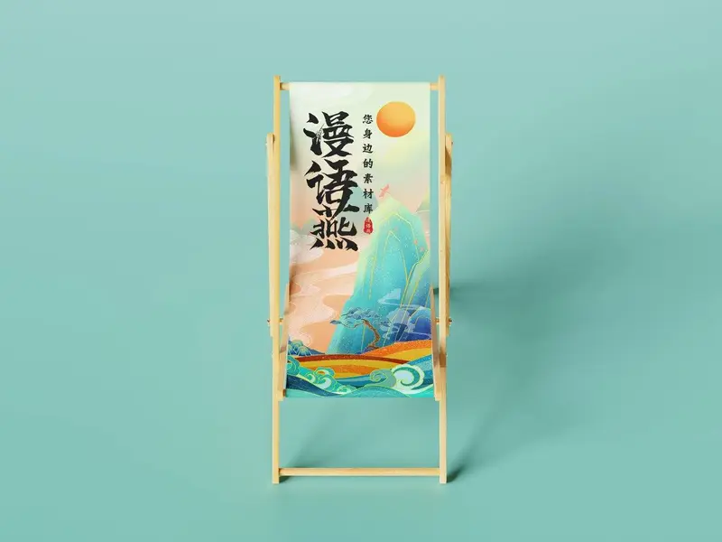 漫语燕国潮山水风品牌宣传展示PSD海报素材 - 封面预览