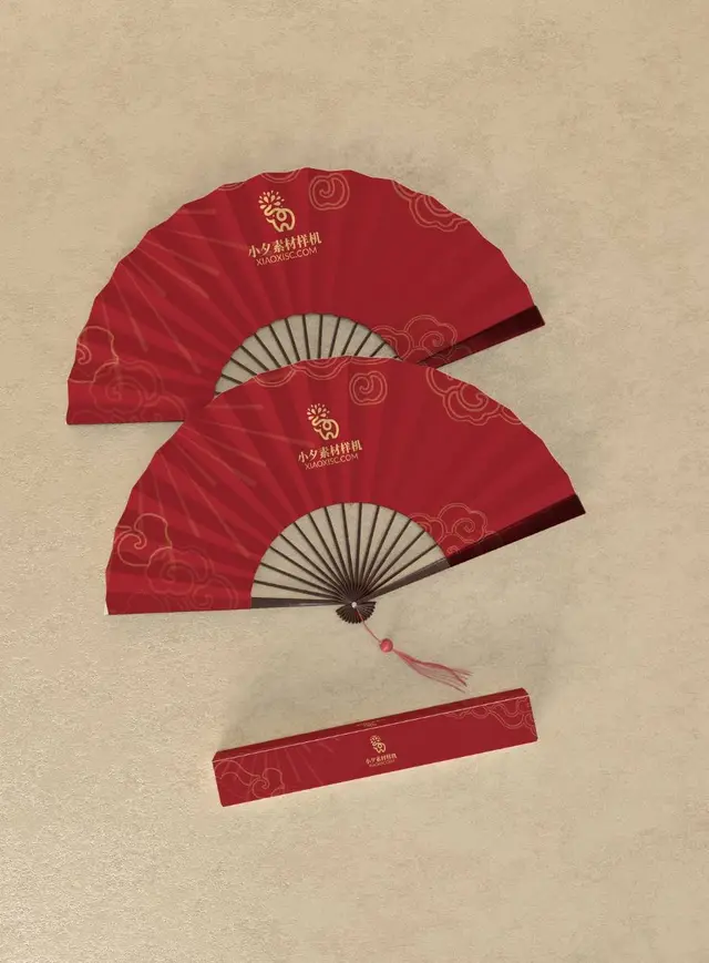中式国潮折扇品牌文创样机PSD设计素材 - 封面预览