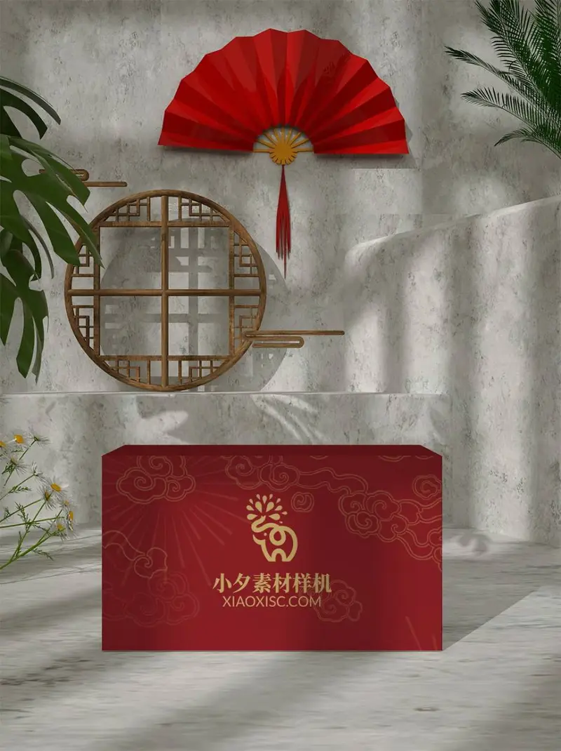 新中式国潮品牌logo展示PSD样机素材 - 封面预览
