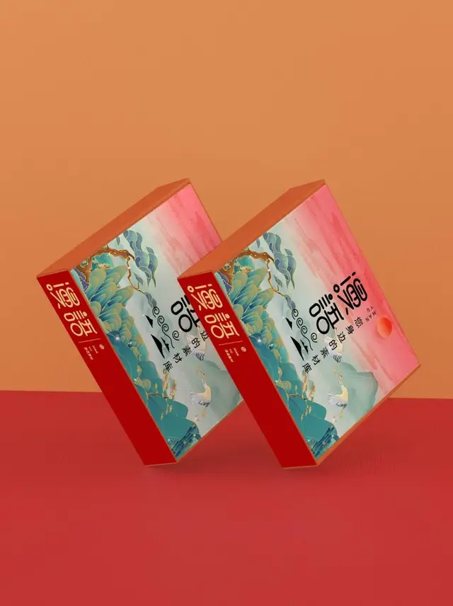 国潮风漫语包装盒文创产品样机展示PSD设计素材 - 封面预览