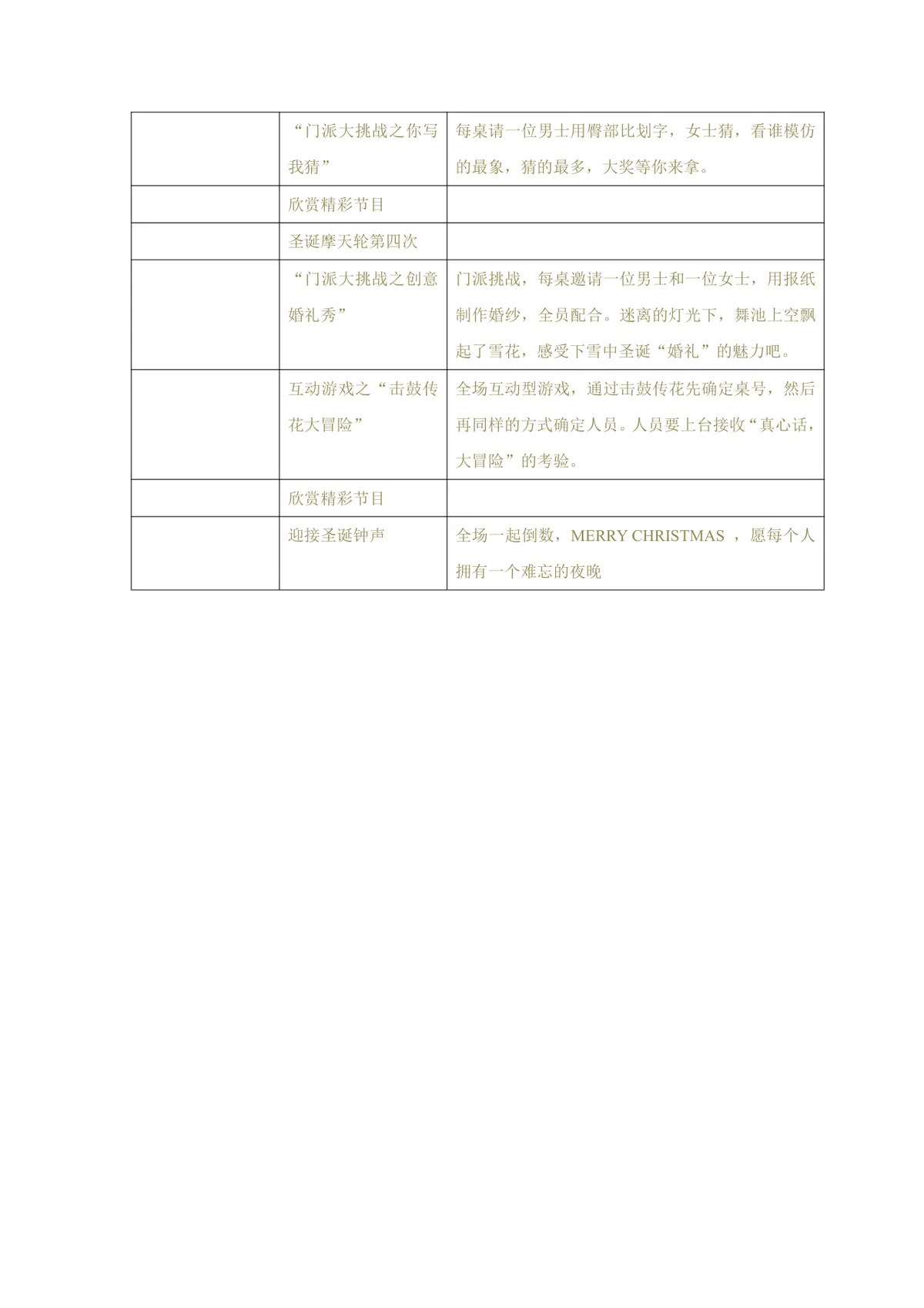 圣诞单身派对完整策划方案Word文档 含活动时间地点亮点流程安排 - 第3页