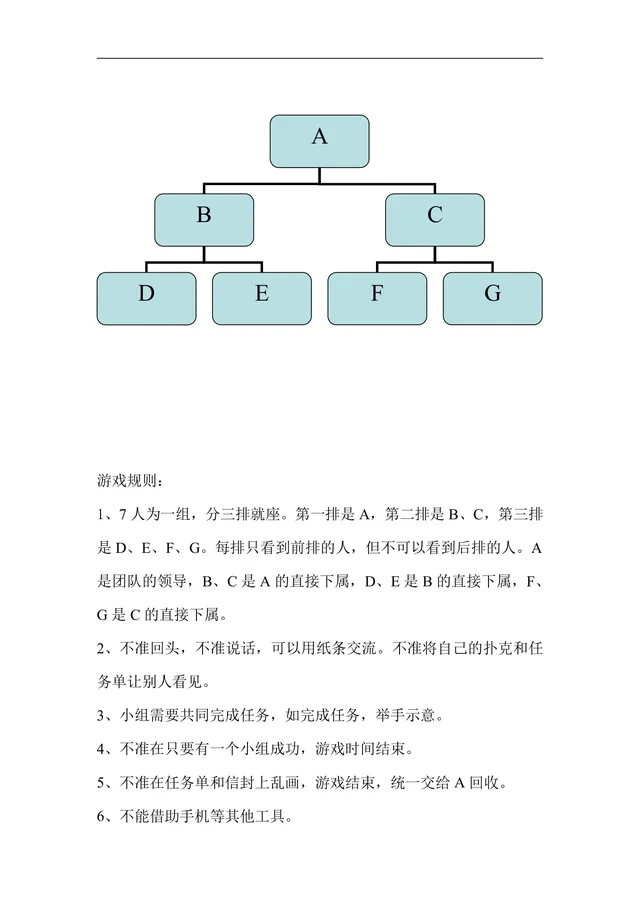 团队协作管理培训游戏规则任务说明Word文档模板 - 封面预览