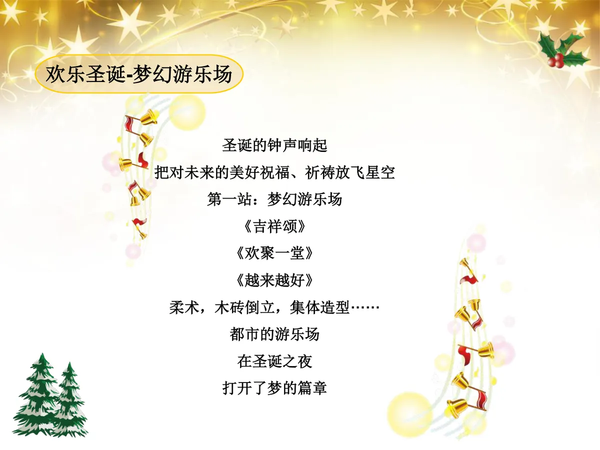 绚丽绽放圣诞之夜陇海大酒店圣诞嘉年华活动策划方案PPT模板 - 第14页