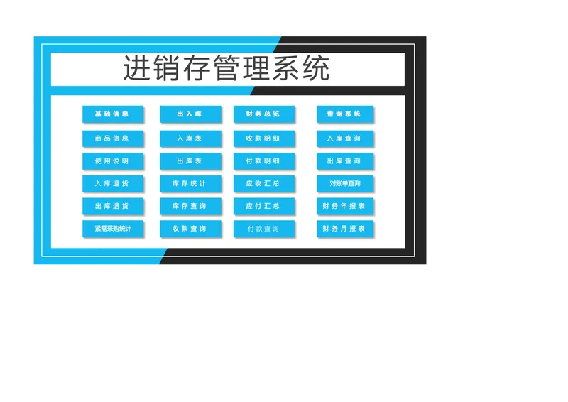 进销存管理系统Excel表格 含出入库财务统计查询全功能 - 封面预览