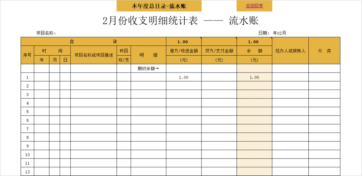 年度现金收支结余明细财务管理Excel表格 - 第4页