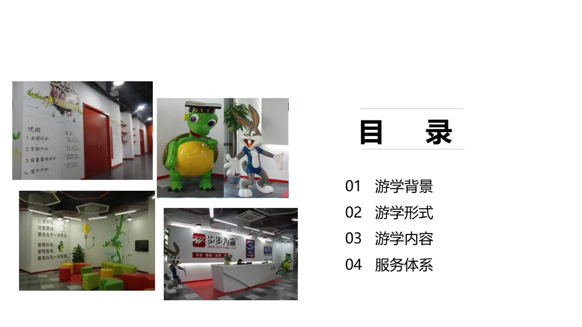 互联网+游学精品版主题演示PPT模板 - 第4页