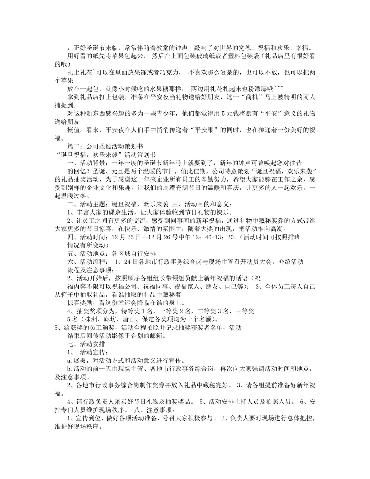公司圣诞节平安夜派对活动策划方案Word文档 - 第4页