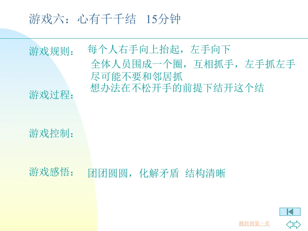 课程互动游戏培训课件PPT模板 含多款团建拓展游戏规则与流程 - 第13页