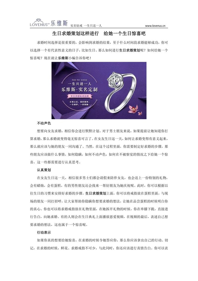 生日求婚策划方案文档 为伴侣打造专属浪漫生日惊喜求婚指南 - 封面预览