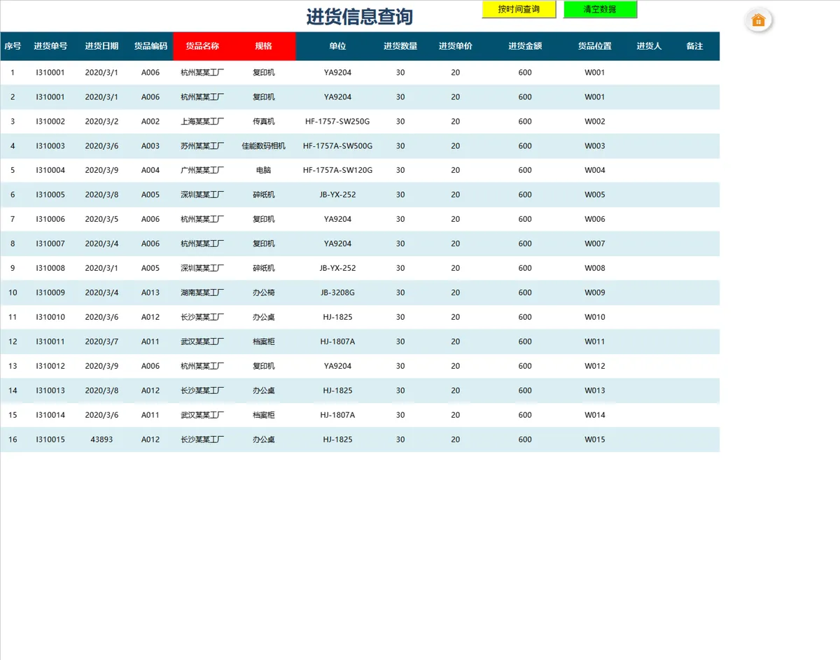 公司进销存管理系统查询Excel表格 含业务员货品信息进销存统计查询功能 - 第8页