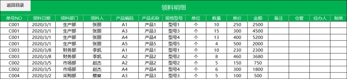 生产进销存管理系统Excel表格 含产品信息入库库存统计等多模块 - 第8页