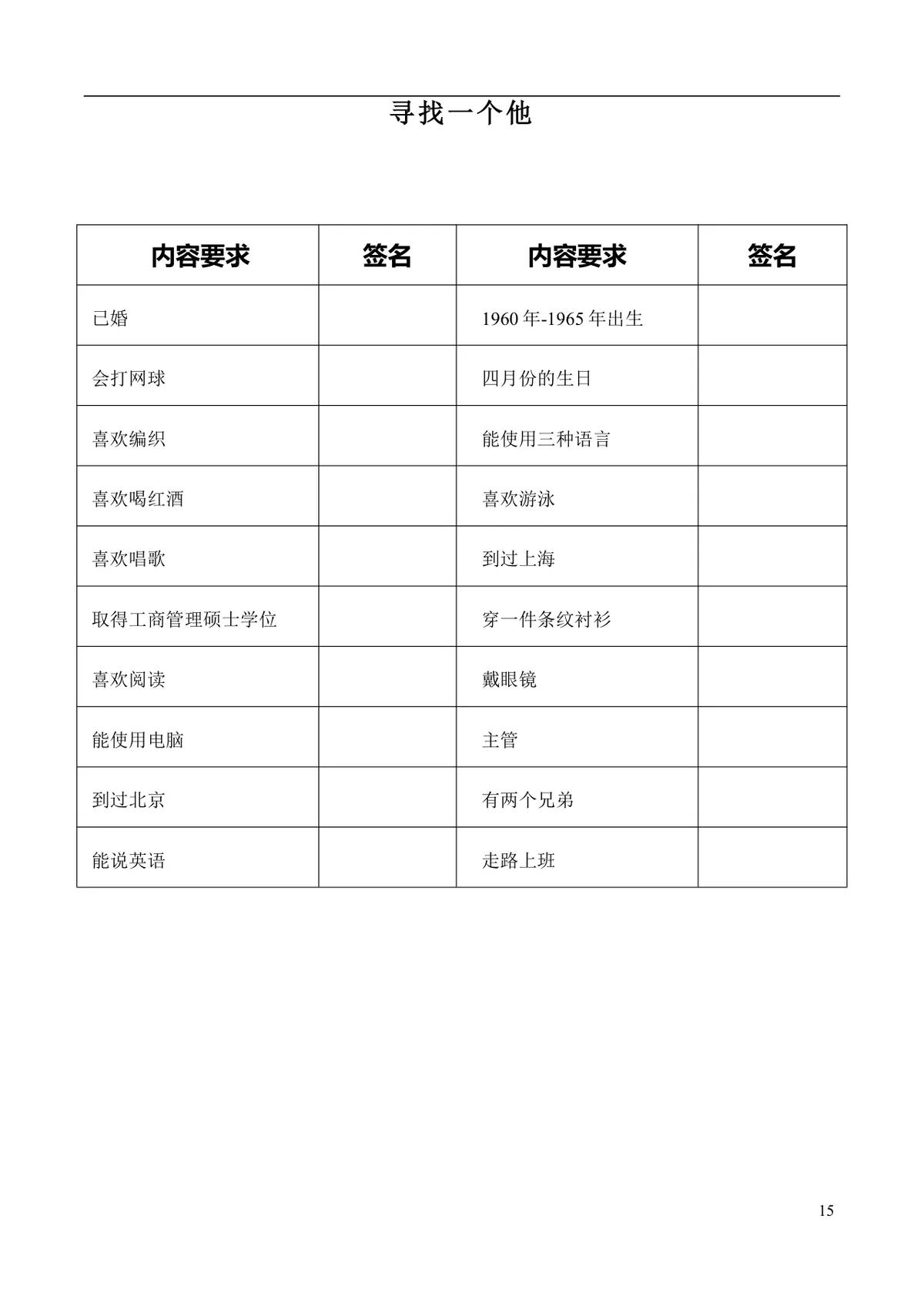 企业培训互动游戏大全培训师团队建设沟通学习训练方案DOC文档 - 第15页