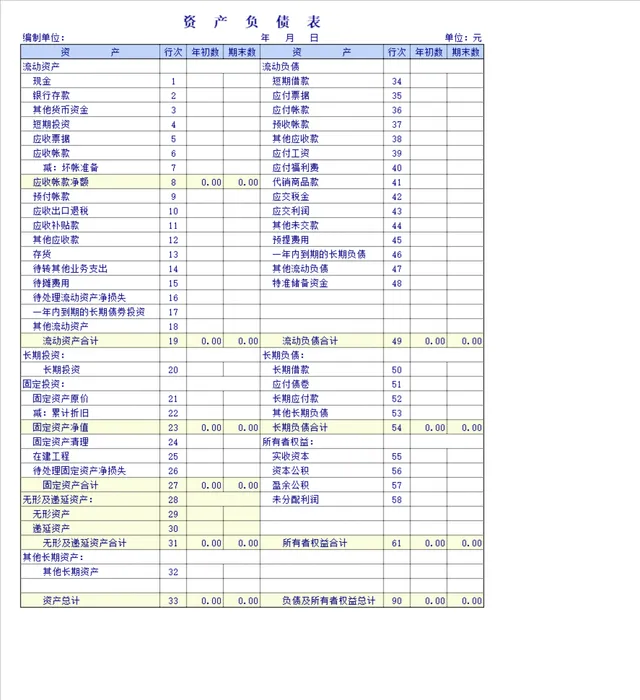 企业资产负债表与损益表财务核算Excel表格 - 封面预览