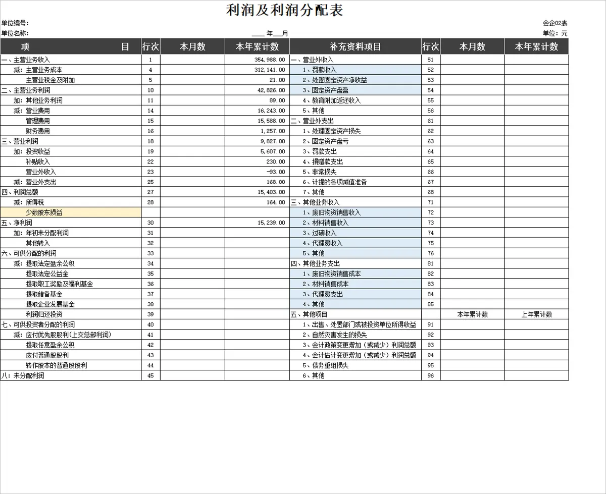企业通用规范资产负债表财务统计Excel表格 - 第3页