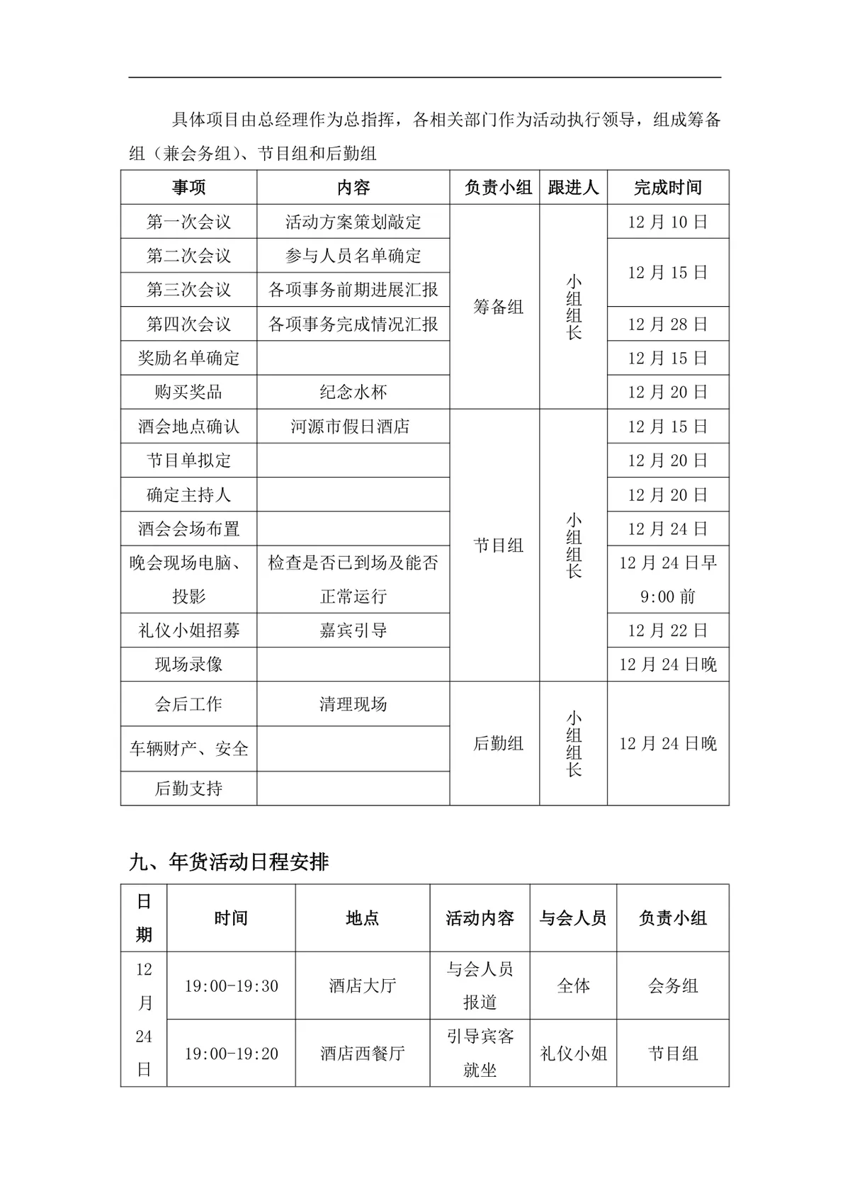 公司圣诞年会活动方案Word文档 企业年末节日聚会团建执行策划模板 - 第2页