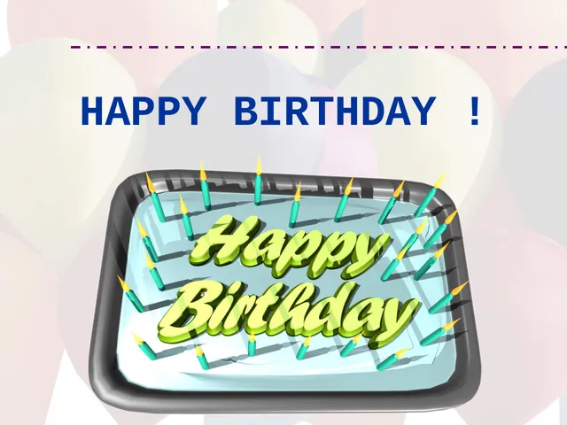 企业员工生日祝福贺卡演示PPT模板 - 封面预览