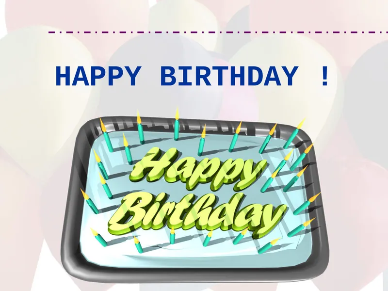 企业员工生日祝福贺卡演示PPT模板 - 封面预览