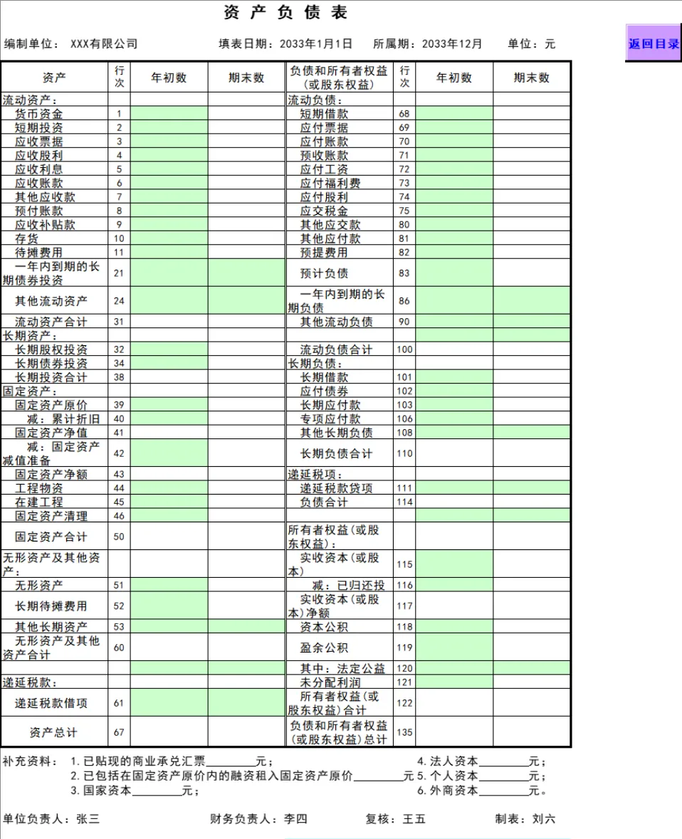 全自动会计记账凭证报表系统Excel表格 含资产负债表现金流量表损益表 - 第6页